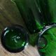 Un lot de 4 grands verres Vereco vert vintage