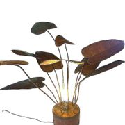 Sculptural metal lamp, 1960s/70s