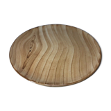 Plate Vintage Imitation wood Vallauris Grandjean Jourdan