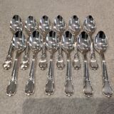 12 silver-plated metal coffee spoons Ercuis model Dubarry