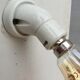 Pair of angled wall lamps art deco porcelain