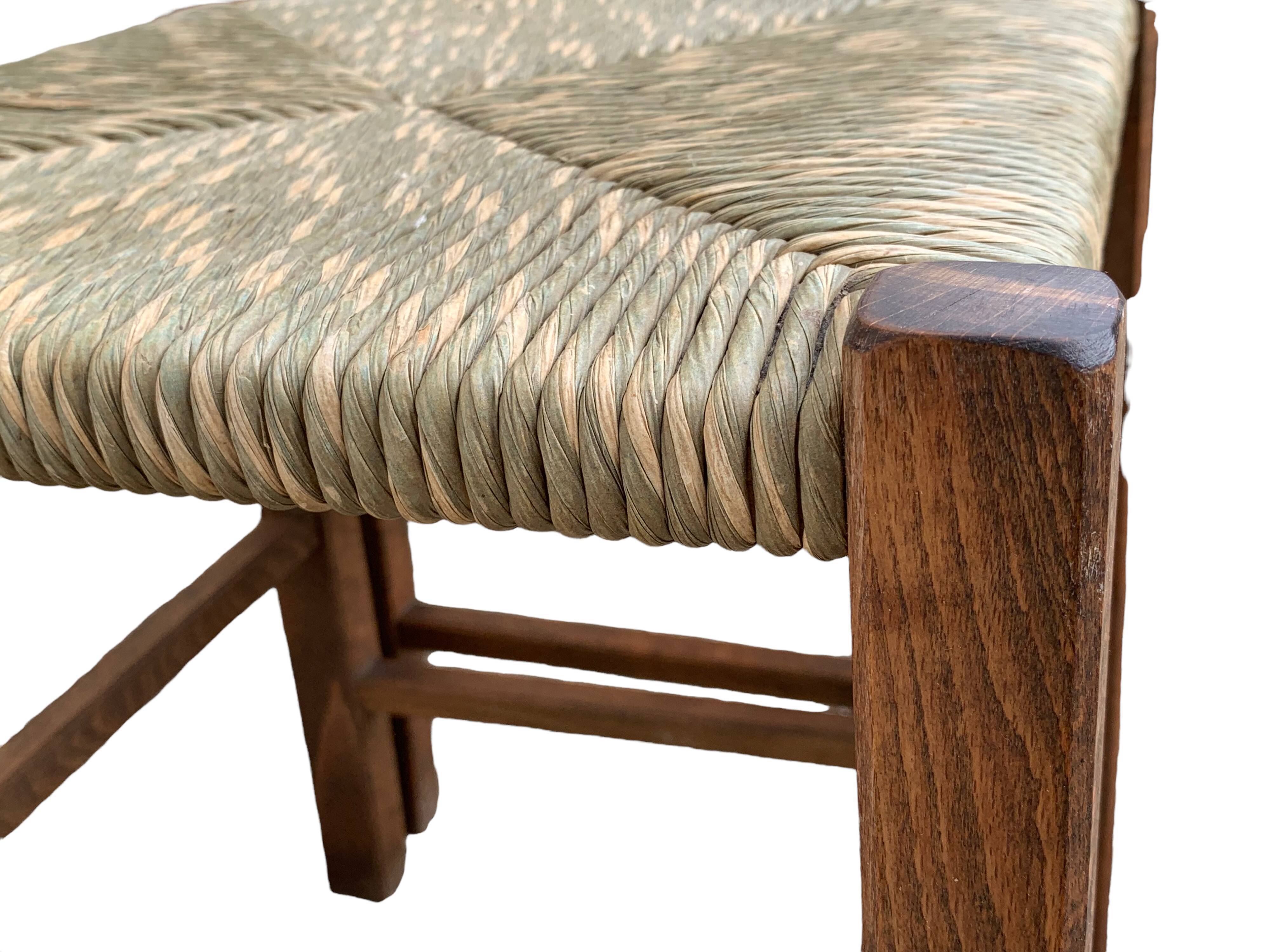 Two-tone straw chairs 1950