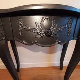 Console baroque noir acier
