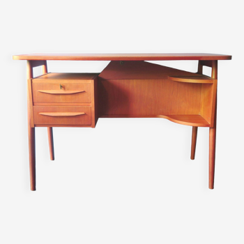 Teak desk by Gunnar Nielsen for Tibergaard, Denmark 1960s