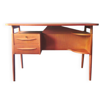 Bureau en teck de Gunnar Nielsen pour Tibergaard, Danemark 1960