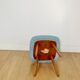 Blue turquoise square vintage stool PRL 1970s