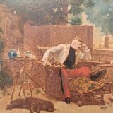 Huile sur panneau XIXème