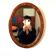 Vintage Mid Century Mirror with Inlaid Edge