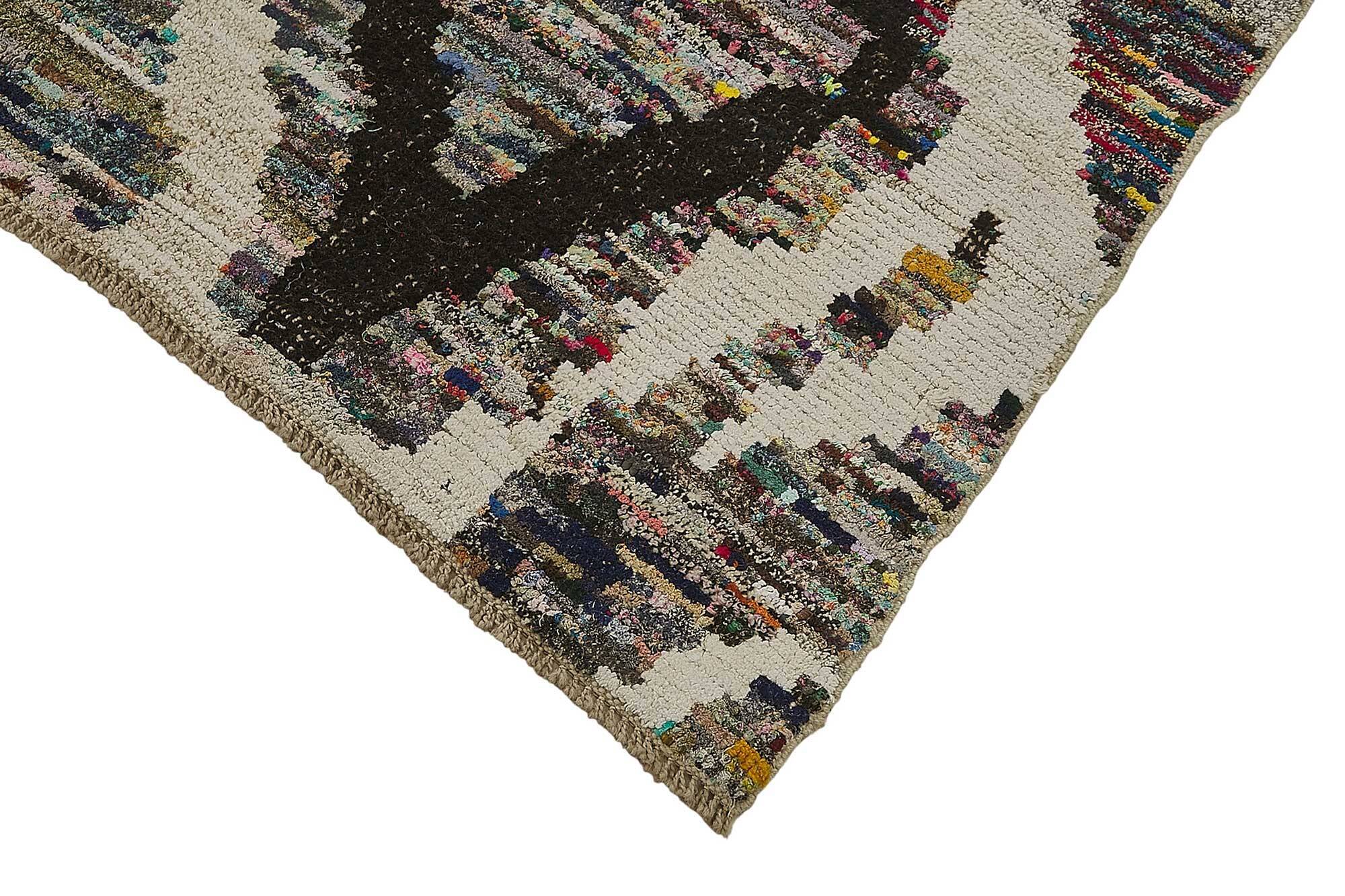 Handwoven Turkish Recycled Boho Rug 173 cm x 254 cm