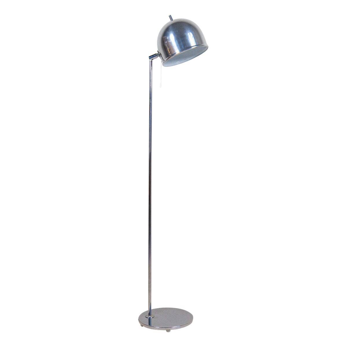 Mid-century modern floor lamp in chrome, model G-075 by Bergboms, Sweden, 1960s.