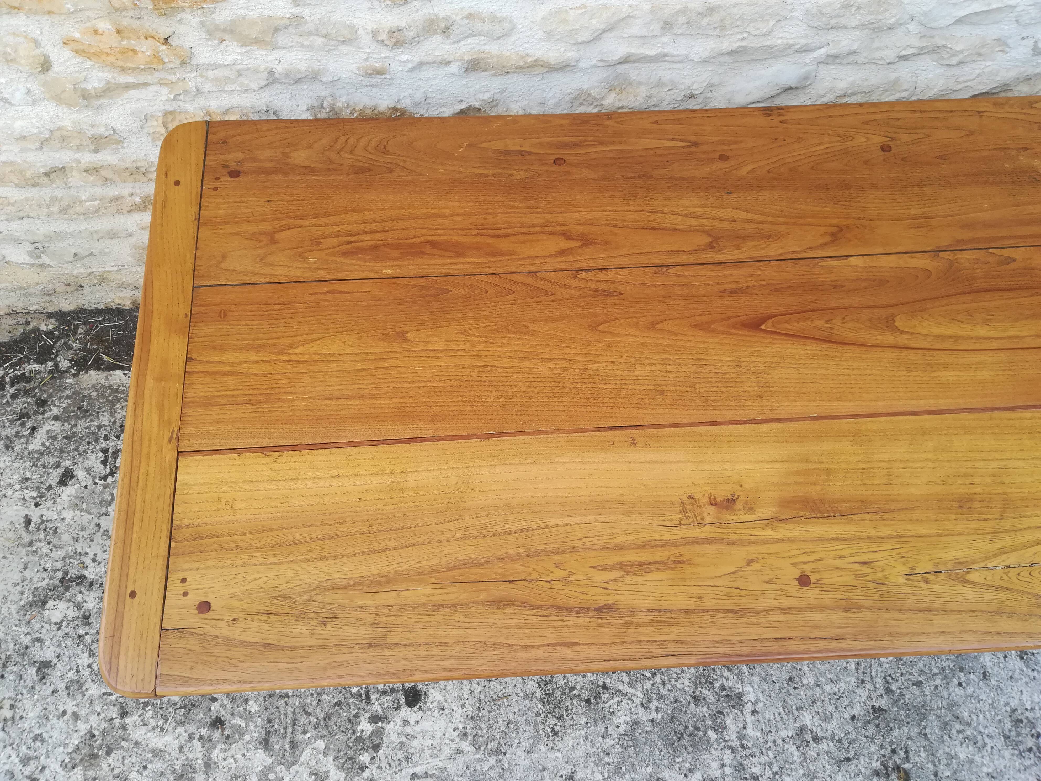 Elm farmhouse table