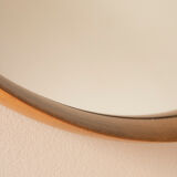 Large circular mirror in solid elm 55cm