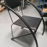 Set of 3 postmodern dining room chairs from 1980