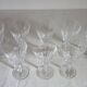 8 vintage Vannes crystal wine glasses