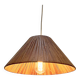 Vintage wicker or rattan conical pendant light from the 70s and 80s, bohemian chic