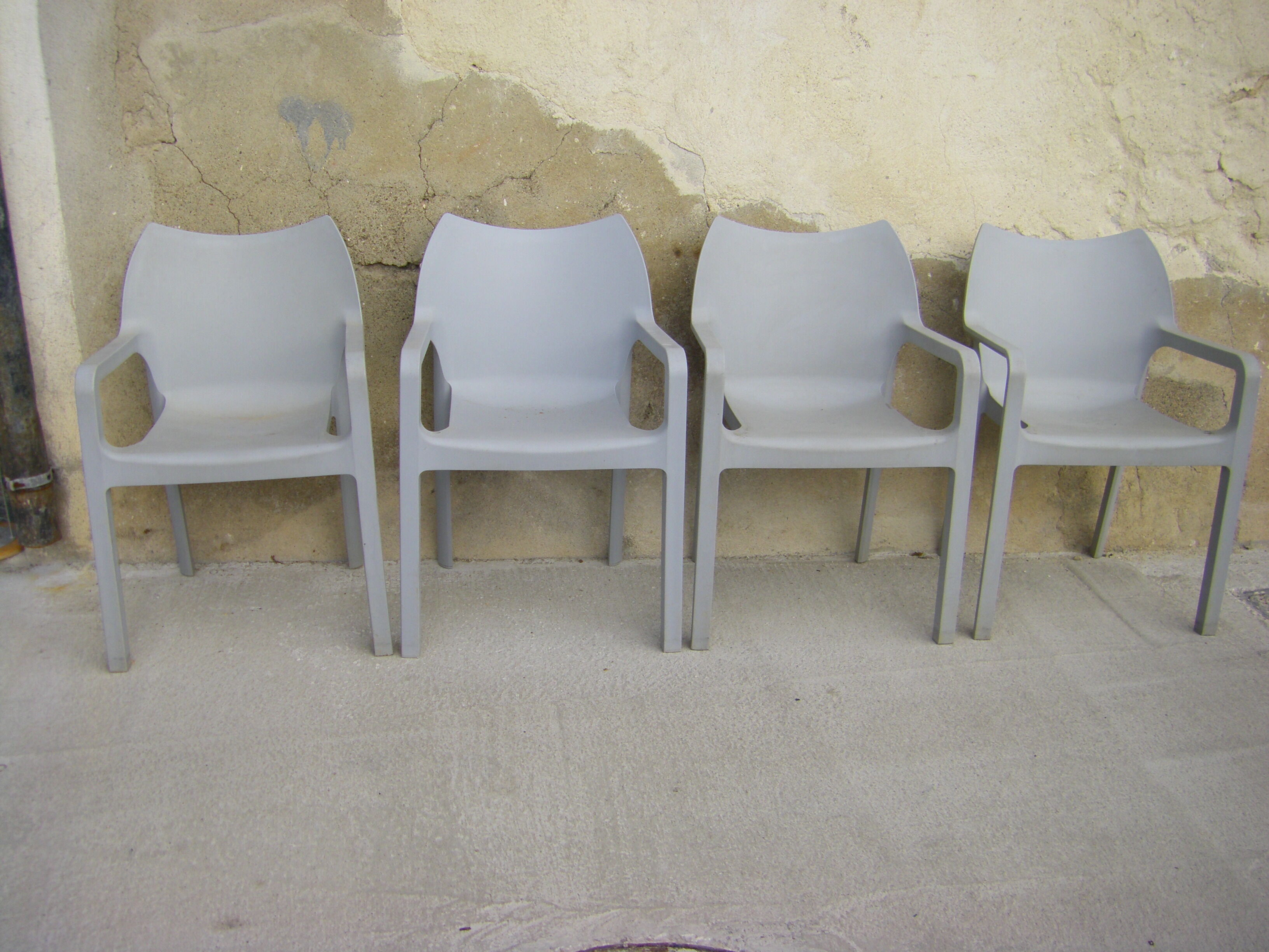 Series of four Siesta brand chairs