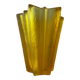 Art Deco star vase in yellow glass from the 1950s