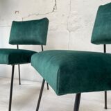 Paire de chauffeuses vintage