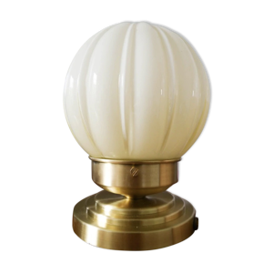 Lampe art déco, orbe jaune