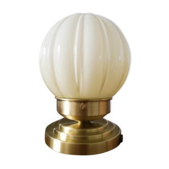 Art Deco lamp, yellow orb