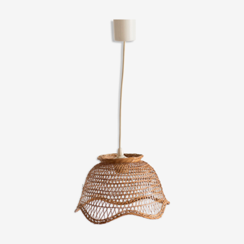 Vintage wicker pendant lamp