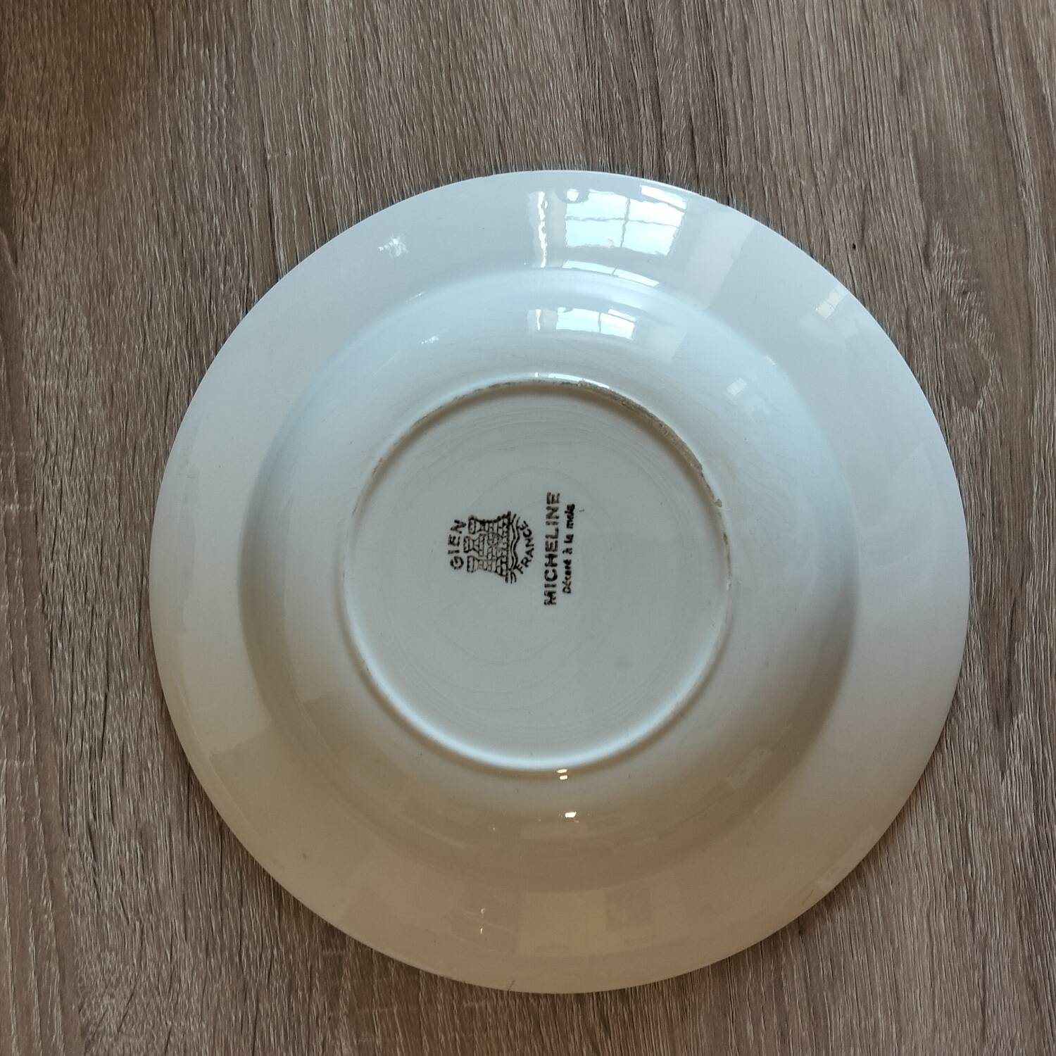 5 antique Gien Micheline soup plates