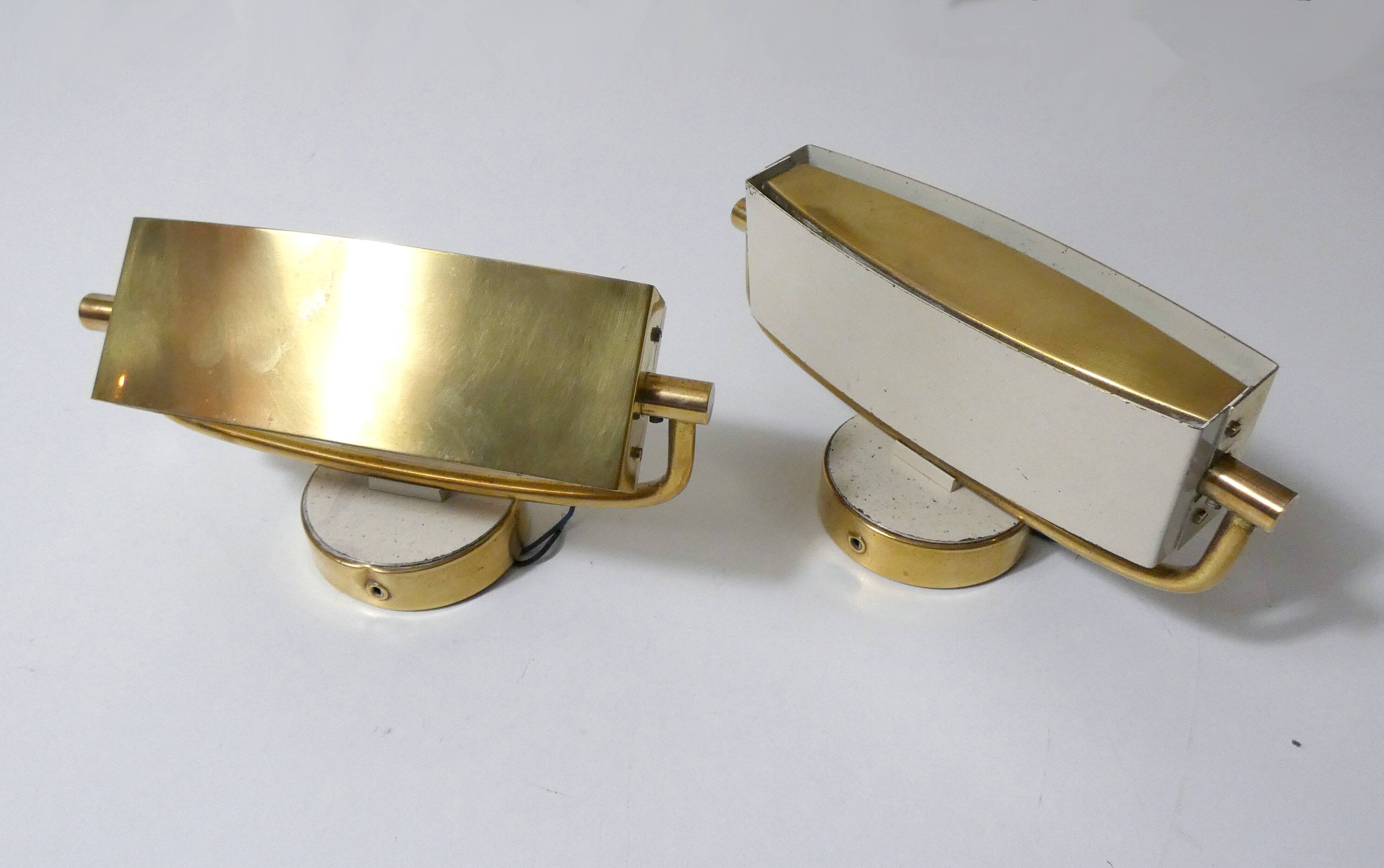 Pair of Jacques Biny mid-century design wall sconces