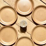 6 dessert plates made of sandstone