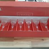 6 crystal wine glasses