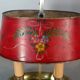 Ancienne lampe bouillotte bronze & tôle peinte, électrifiée D083