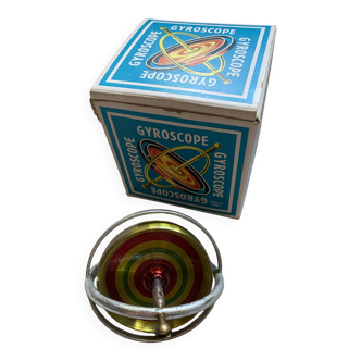 Vintage NW Paris Ma de in France gyroscope toy with box