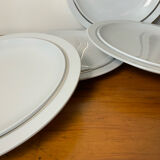 White and silver plates