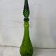 Vintage green glass decanter