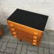 Pair 2pcs Vintage NOVY DOMOV Frantisek Mezulanik Side Table Bedside Drawer Glass 60s.