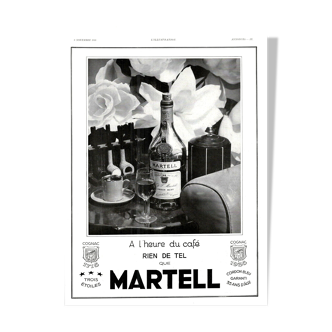 Affiche vintage années 30 Cognac Martell