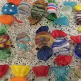 21 Murano glass candy knife holders