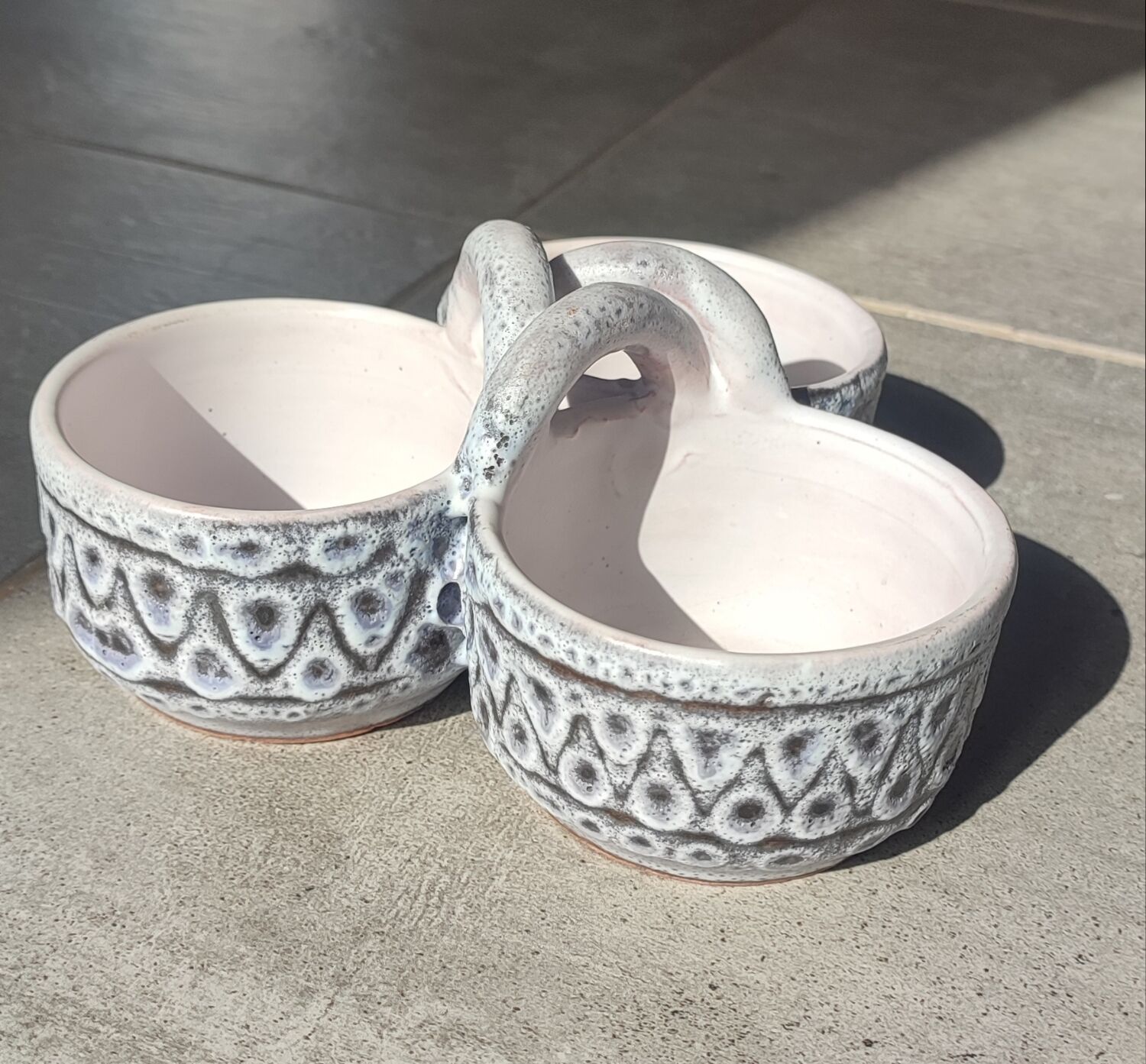 Tripod ceramic bowls by Jean Austruy from the 1950s/60s.