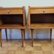 Paire de chevets en bois vintage années 50-60