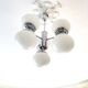 Suspension moderne en chrome et verre opalin