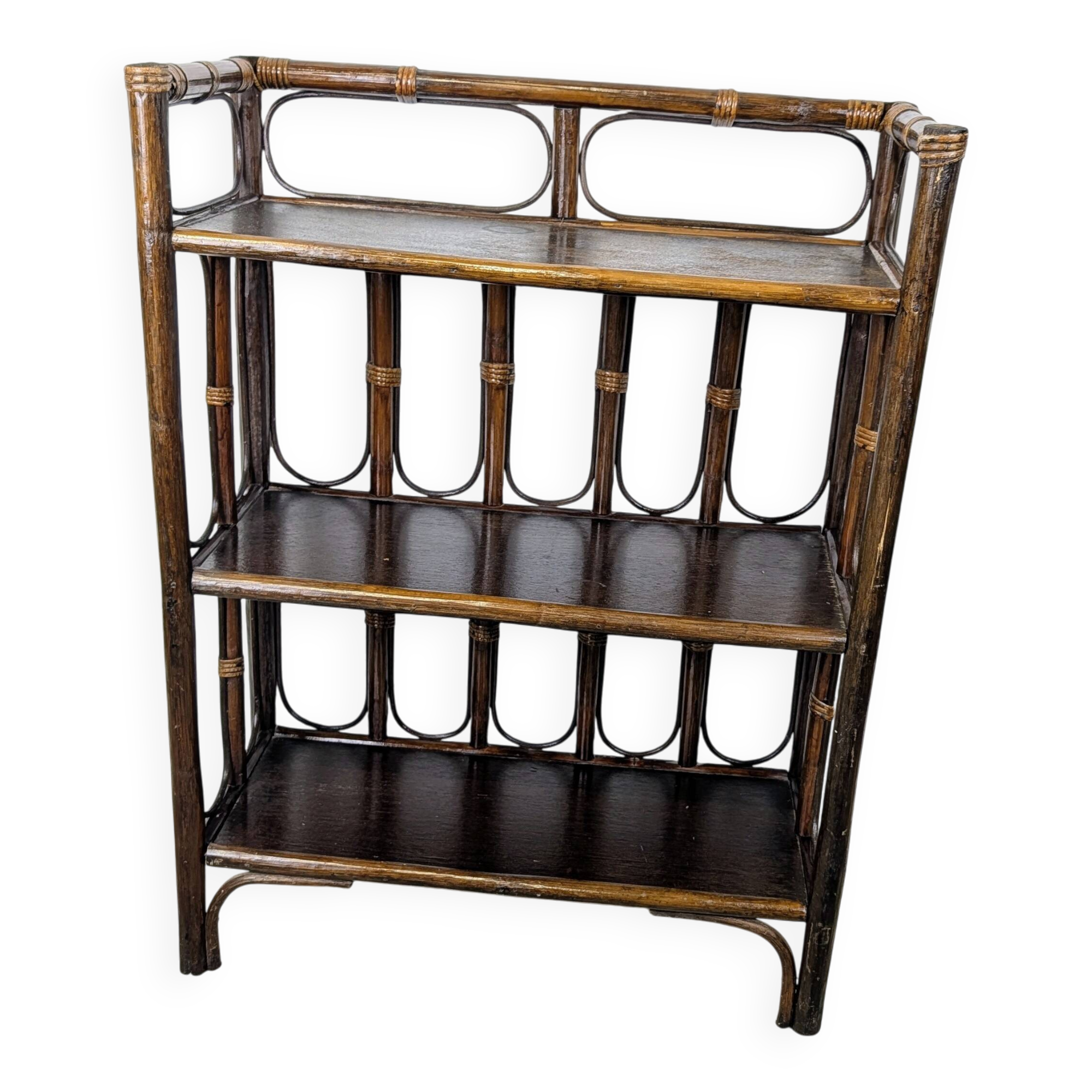 3-tier rattan shelf