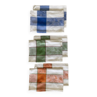 Set of 6 boarding school style table napkins - cotton - 50x50 cm