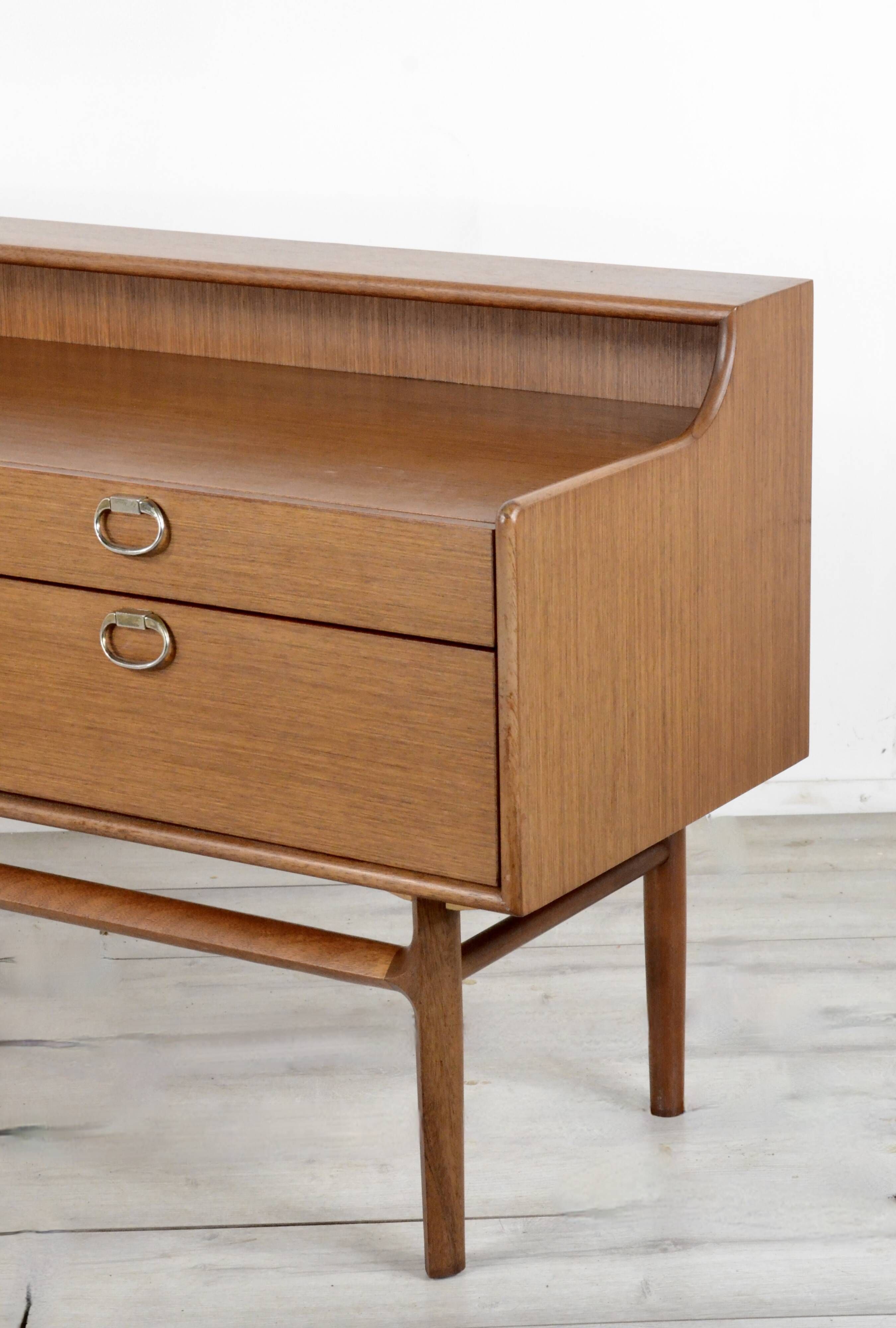 Midcentury Meredew Sideboard / Chest Of Drawers In Walnut. Vintage Modern / Retro / Scandinavian / D