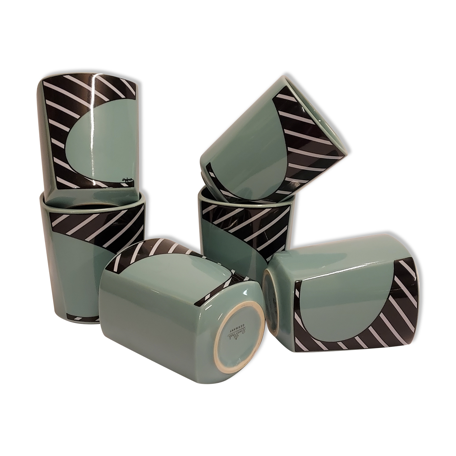 Set of memphis 6 cups dorothy hafnerfor rosenthal