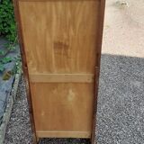 Storage cabinet locker with old wooden curtain
