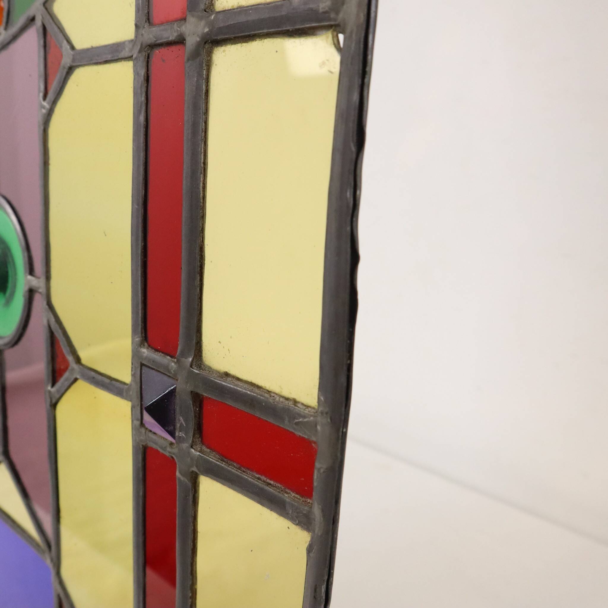 Large Colorful Stained-Glass Medallion