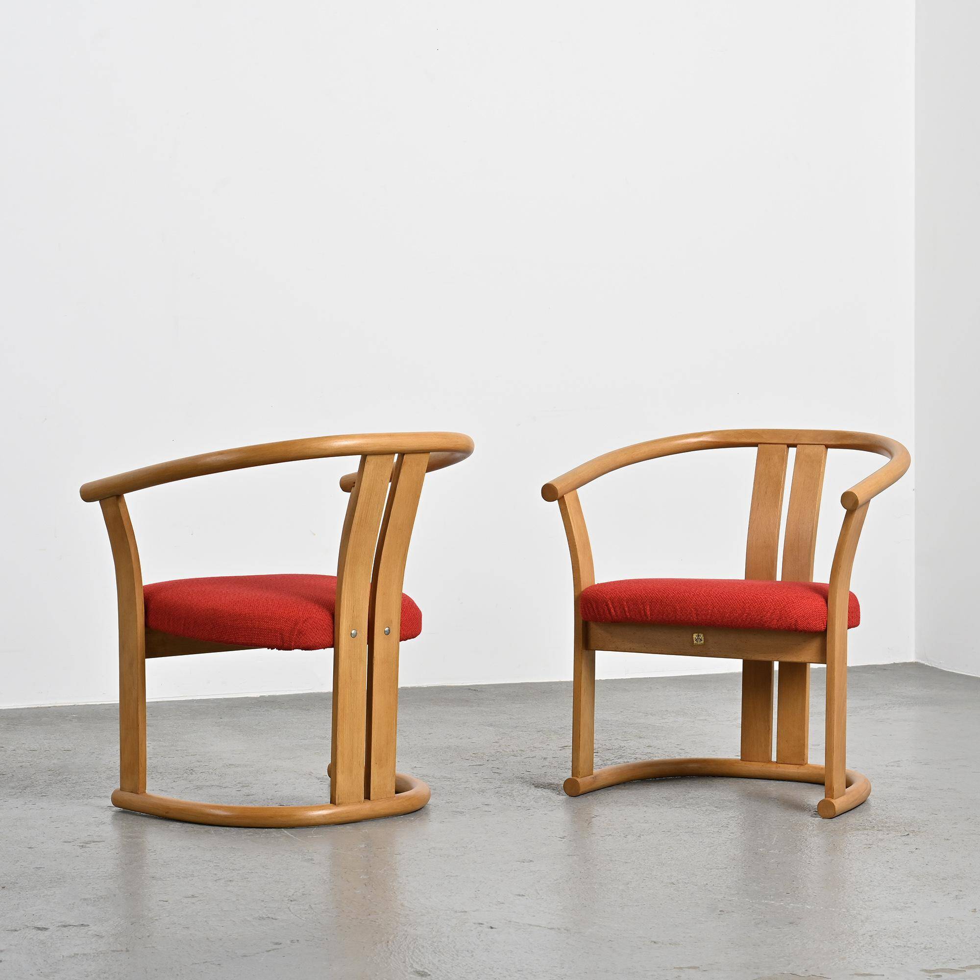 Pair of armchairs by Isamu Kenmochi, Japan circa 1965
