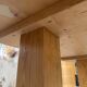 Brutalist pine oval table