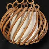 Vintage rattan pendant lamp