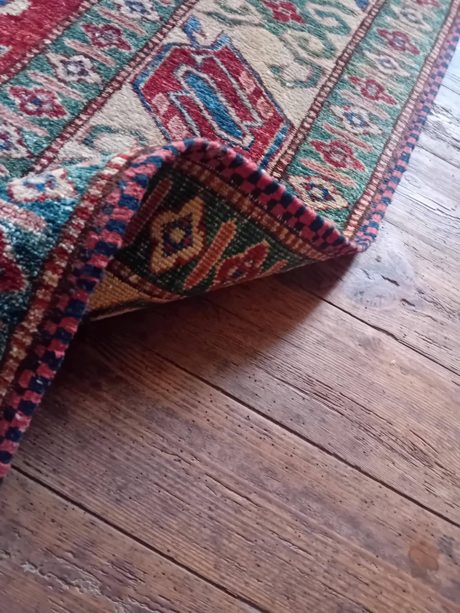 Handmade Pakistani Kazak Rug 200x173cm