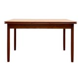 Extendable mid century teak dining table with pull out leaves, denmark, 1950s